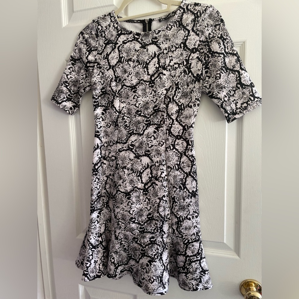 Express Black and Light Grey/white Dress